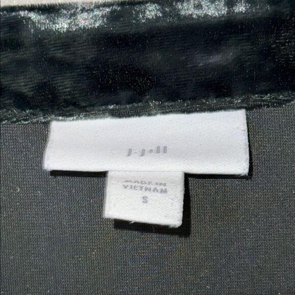 J.Jill Emerald Green Long Sleeve Velvet Blouse - Picture 2 of 10